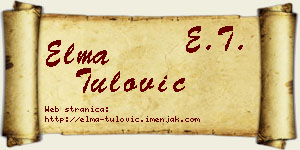 Elma Tulović vizit kartica